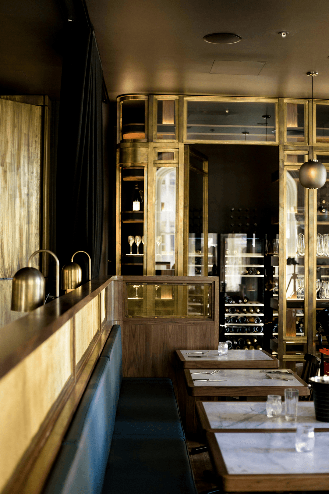 A table in a fine restaurant with elegant decorations